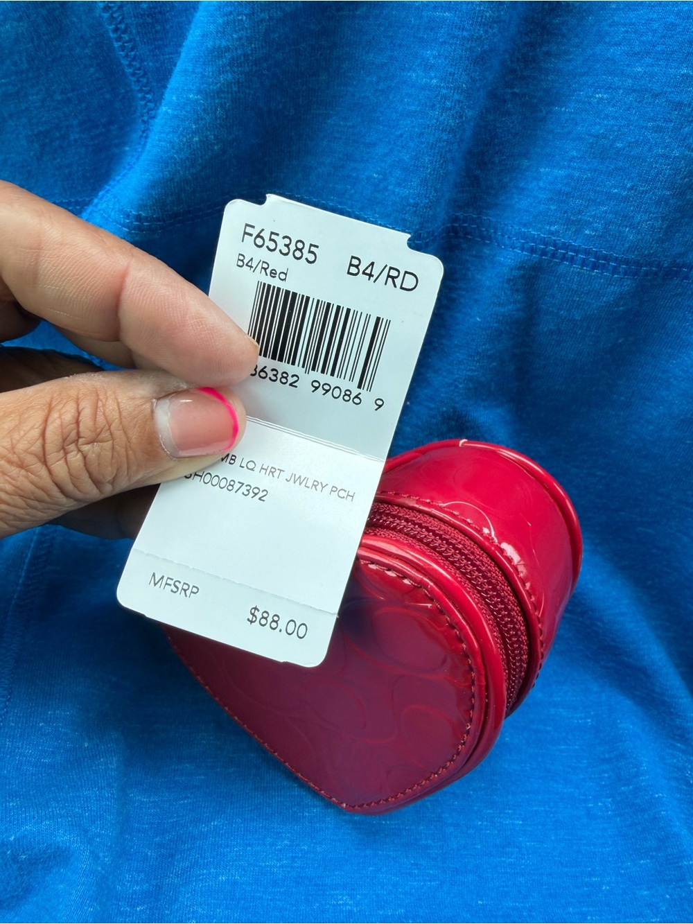 New coach Red Heart Coin Purse - Patent Leather